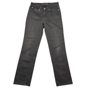 Versace‎ Jeans Signature Jeans Womens 26 Black Straight Medusa Denim Italy